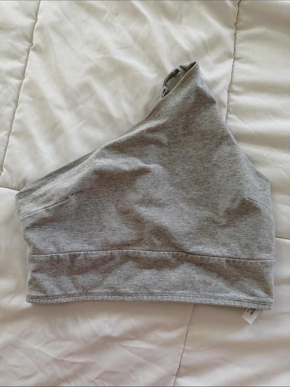 Urban Outfitters one shoulder gray crop top size medium Out From Under tank